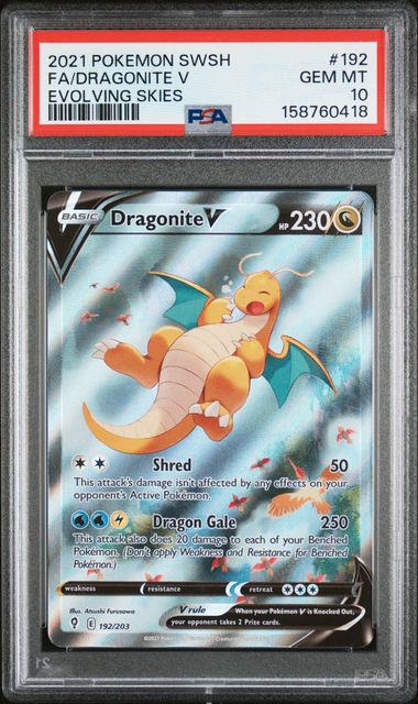PSA 10 Dragonite V (EVS 192)
