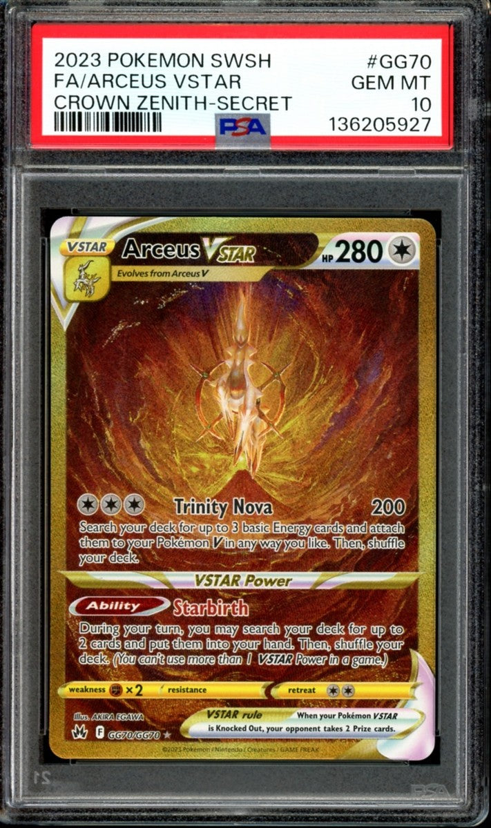 PSA 10 Arceus VSTAR (CRZ GG70)
